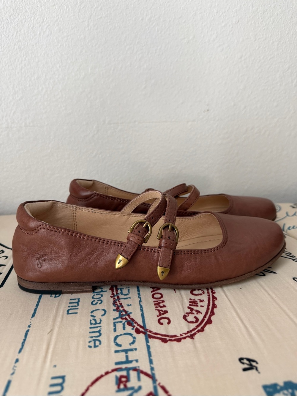 FRYE Carson Women Double-Strap Mary Jane Flats